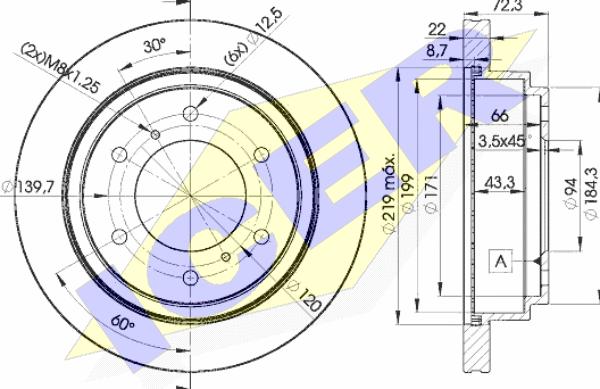 Icer 78BD8067-1 - Brake Disc autospares.lv