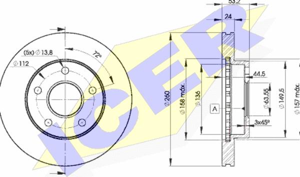 Icer 78BD8109-2 - Brake Disc autospares.lv