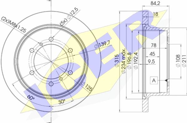 Icer 78BD8797-2 - Brake Disc autospares.lv