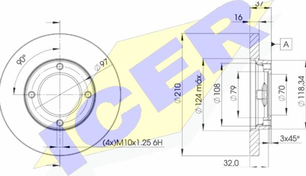 Icer 78BD8702-2 - Brake Disc autospares.lv