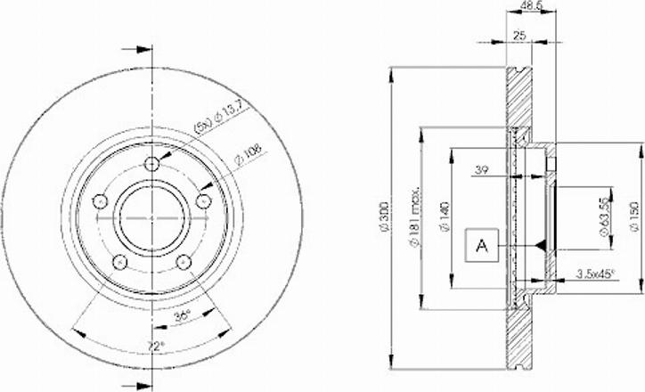 Icer 78BD3937 - Brake Disc autospares.lv