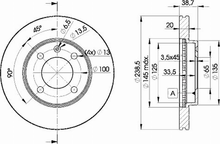 Icer 78BD3975 - Brake Disc autospares.lv