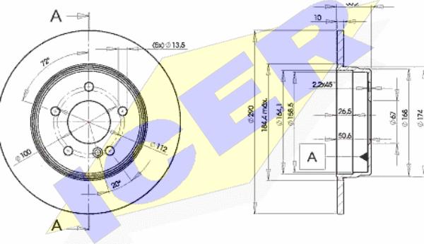 Icer 78BD3412-2 - Brake Disc autospares.lv