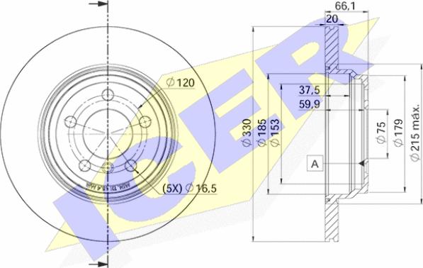 Icer 78BD3420-2 - Brake Disc autospares.lv