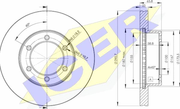 Icer 78BD3520-2 - Brake Disc autospares.lv