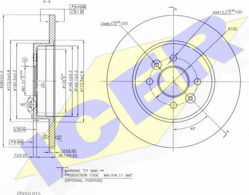 Icer 78BD3574-2 - Brake Disc autospares.lv