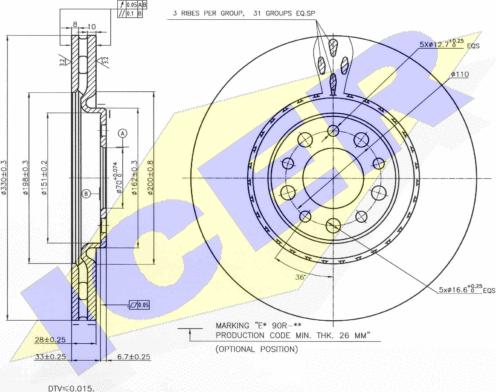 Icer 78BD3609-1 - Brake Disc autospares.lv