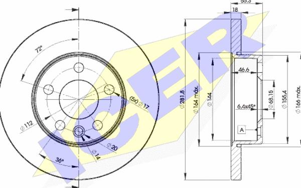 Icer 78BD3018-2 - Brake Disc autospares.lv