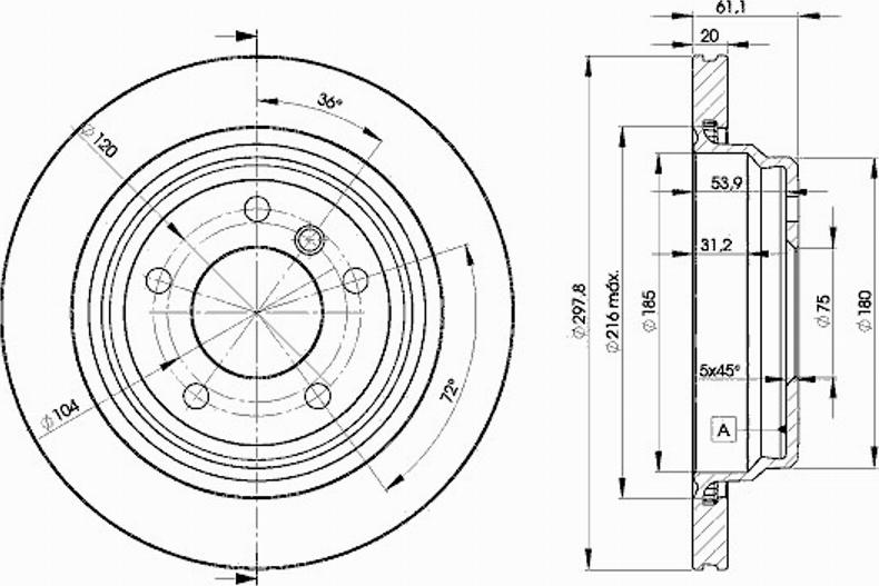 Icer 78BD3153 - Brake Disc autospares.lv