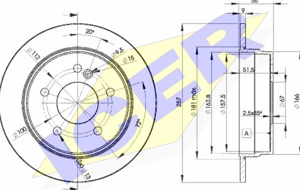 Icer 78BD3181-2 - Brake Disc autospares.lv