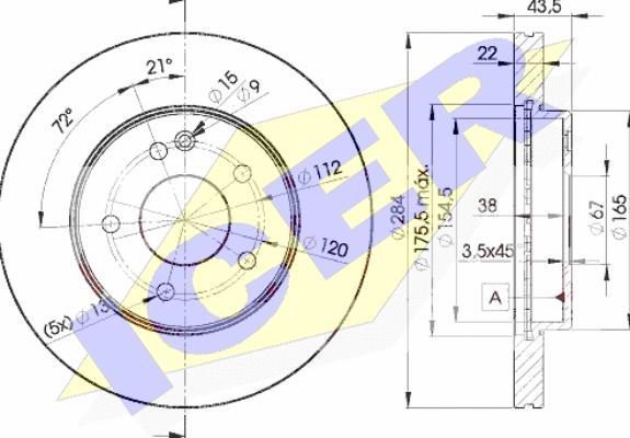 Icer 78BD3182-2 - Brake Disc autospares.lv