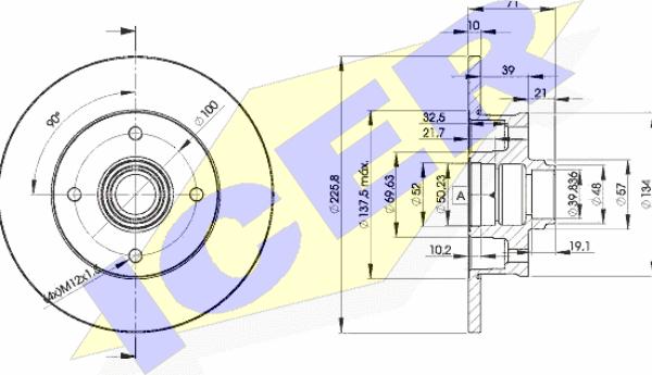 Icer 78BD3393-1 - Brake Disc autospares.lv