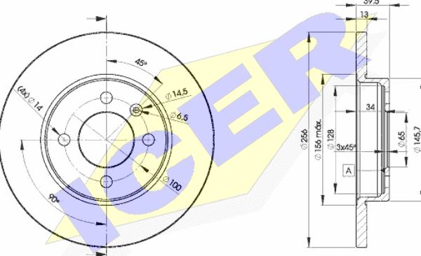 Icer 78BD3392-2 - Brake Disc autospares.lv