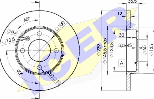 Icer 78BD3300-2 - Brake Disc autospares.lv