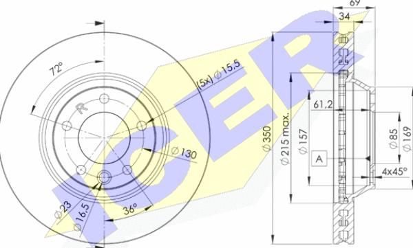 Icer 78BD3324-1 - Brake Disc autospares.lv