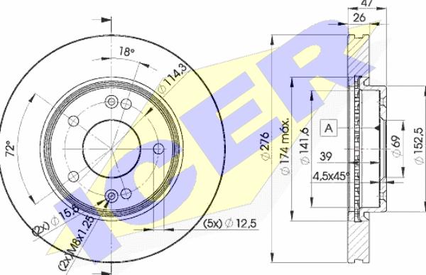 Icer 78BD3290-2 - Brake Disc autospares.lv