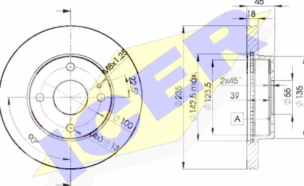 Icer 78BD3254-2 - Brake Disc autospares.lv