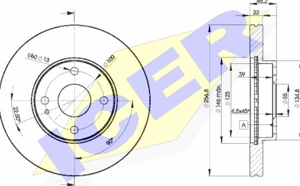 Icer 78BD3256-2 - Brake Disc autospares.lv