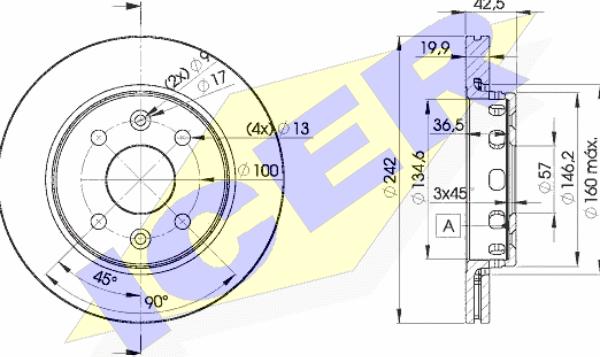 Icer 78BD3253-2 - Brake Disc autospares.lv