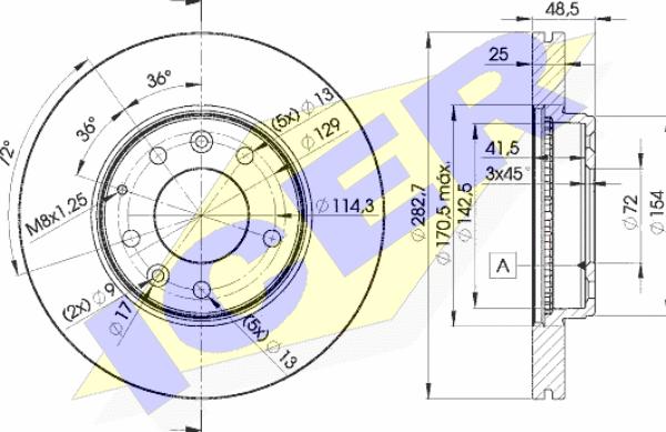 Icer 78BD3269-2 - Brake Disc autospares.lv