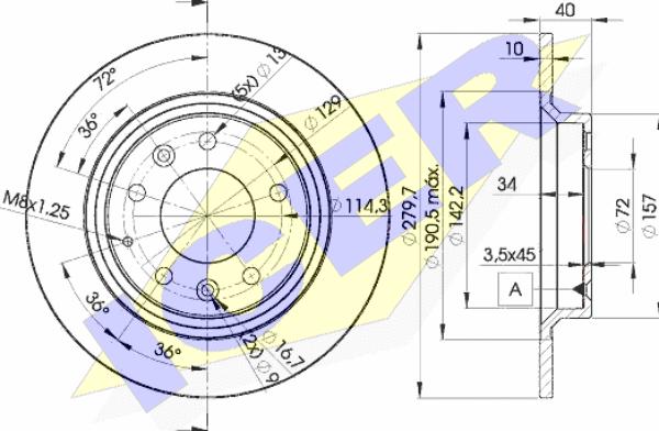 Icer 78BD3268-2 - Brake Disc autospares.lv