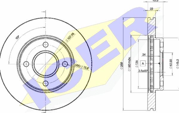 Icer 78BD3270-2 - Brake Disc autospares.lv