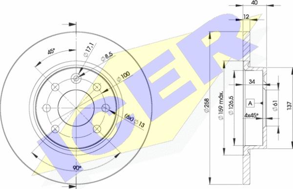 Icer 78BD2947-2 - Brake Disc autospares.lv