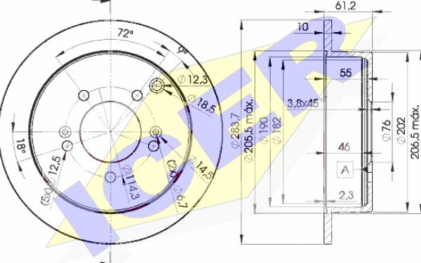 Icer 78BD2907-2 - Brake Disc autospares.lv