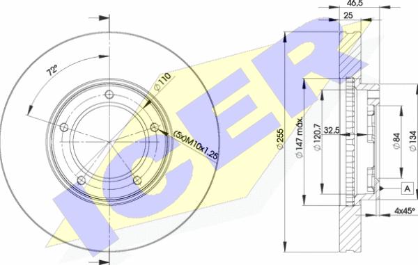 Icer 78BD2609-2 - Brake Disc autospares.lv