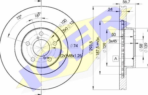 Icer 78BD2630-2 - Brake Disc autospares.lv