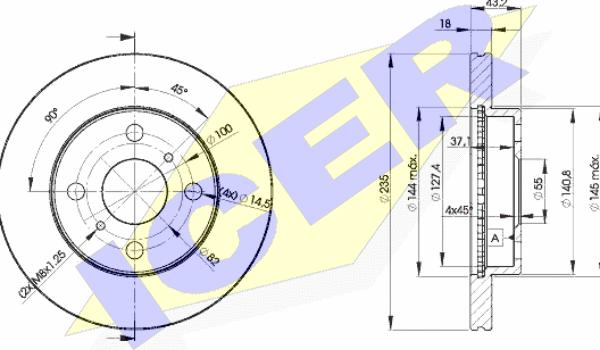 Icer 78BD2020-2 - Brake Disc autospares.lv