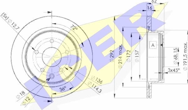 Icer 78BD2071-2 - Brake Disc autospares.lv