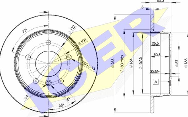 Icer 78BD2113-2 - Brake Disc autospares.lv