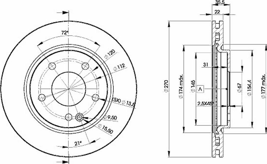 Icer 78BD2112 - Brake Disc autospares.lv