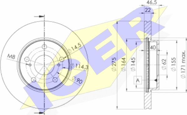 Icer 78BD2890-2 - Brake Disc autospares.lv