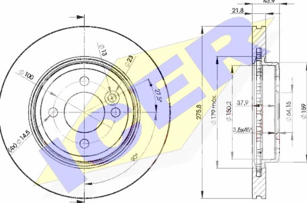 Icer 78BD2891-2 - Brake Disc autospares.lv