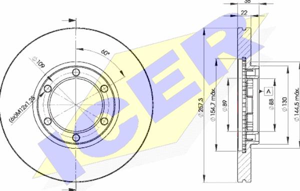 Icer 78BD2376-2 - Brake Disc autospares.lv