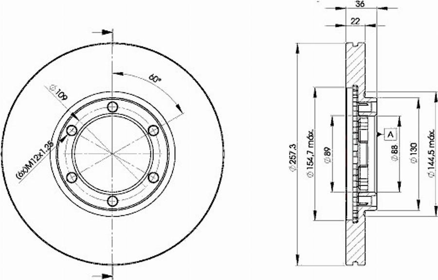 Icer 78BD2376 - Brake Disc autospares.lv