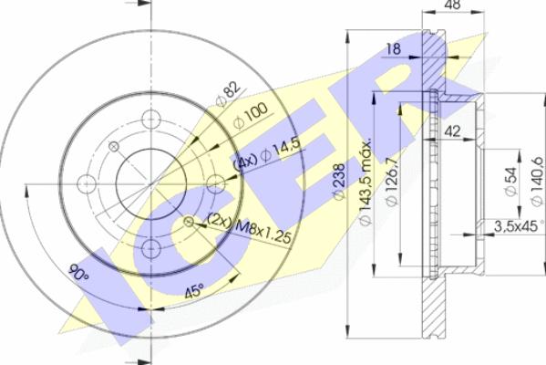 Icer 78BD2250-2 - Brake Disc autospares.lv