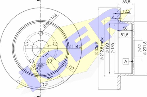 Icer 78BD2790-2 - Brake Disc autospares.lv