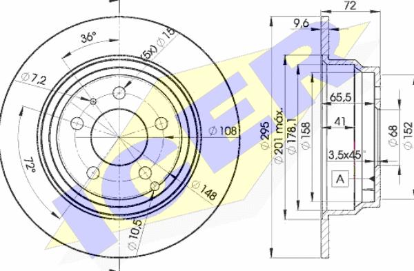 Icer 78BD7940-2 - Brake Disc autospares.lv