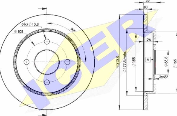 Icer 78BD7969-2 - Brake Disc autospares.lv