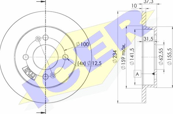 Icer 78BD7520-2 - Brake Disc autospares.lv