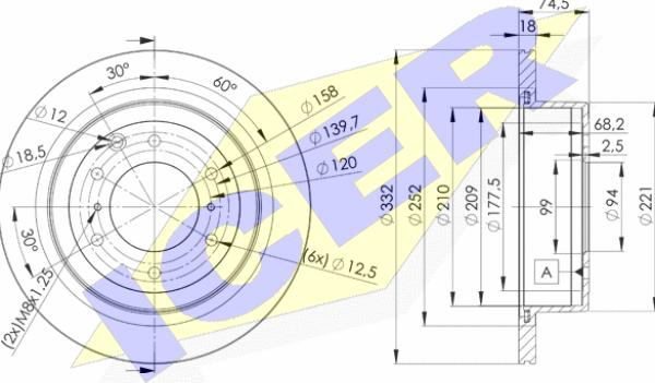 Icer 78BD7114-2 - Brake Disc autospares.lv