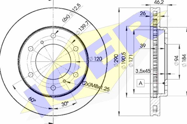 Icer 78BD7116-2 - Brake Disc autospares.lv