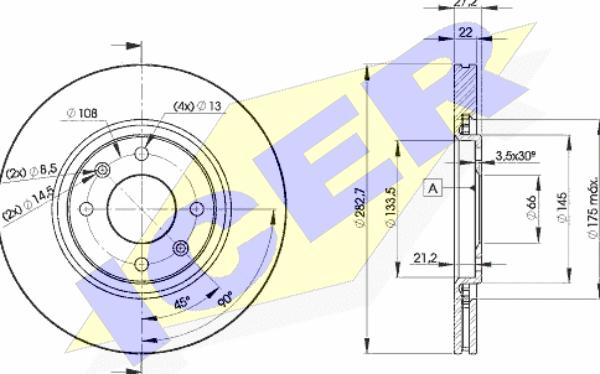 Icer 78BD7810-2 - Brake Disc autospares.lv