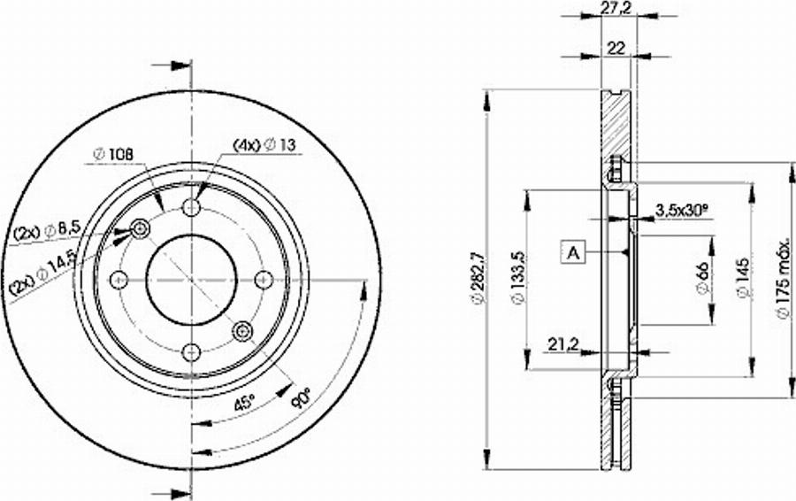 Icer 78BD7810 - Brake Disc autospares.lv