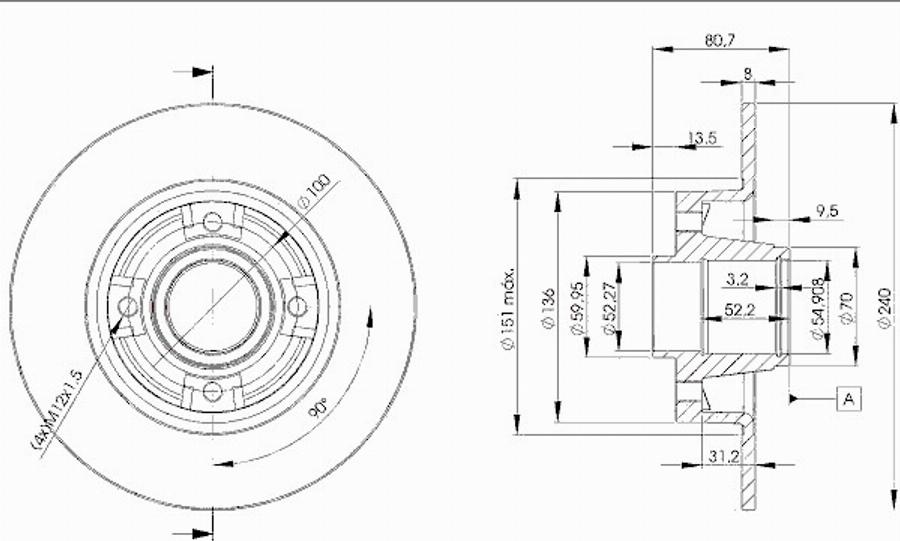 Icer 78BD7823 - Brake Disc autospares.lv