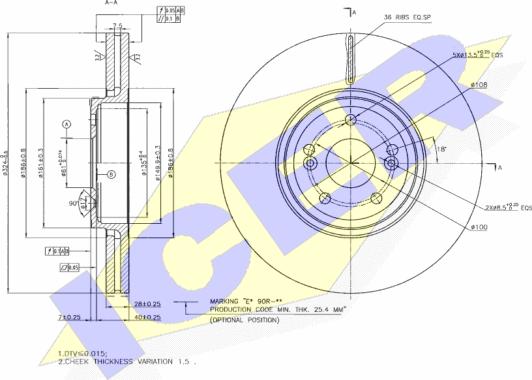 Icer 78BD7357-2 - Brake Disc autospares.lv