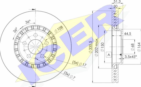 Icer 78BD7301-2 - Brake Disc autospares.lv